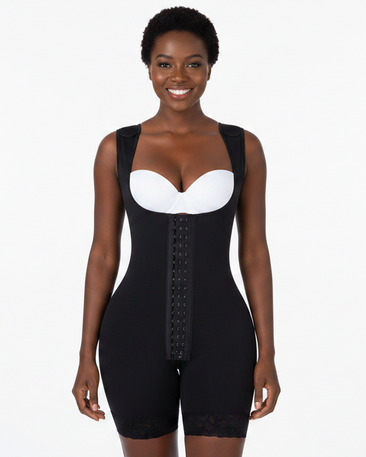Full Body Faja Shape Wear - front facing Black model