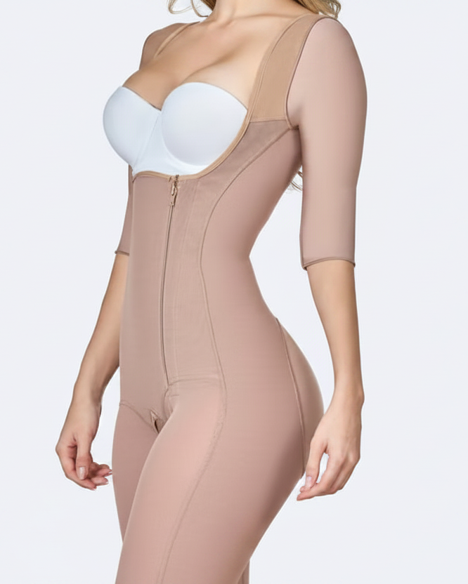 Faja Colombians With Sleeves & Side Closure - side view white background