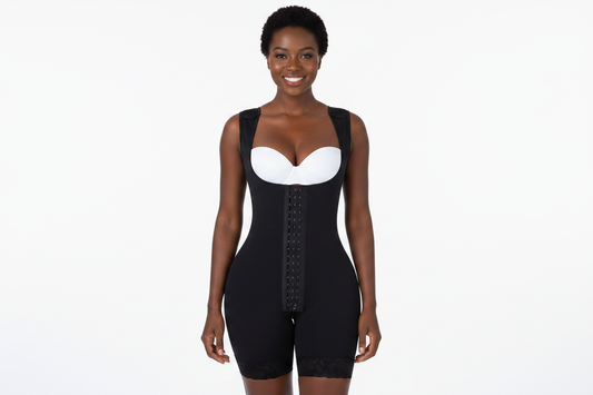 Full Body Faja Shape Wear - front facing Black model