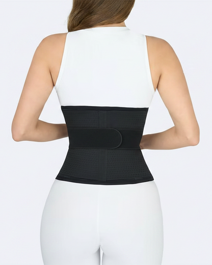 Unisex Double Elastic Waist Trainer - back view white background