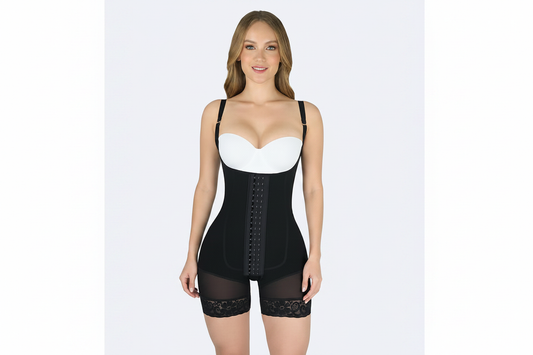 Colombian Faja Shape Wear - front black faja white background
