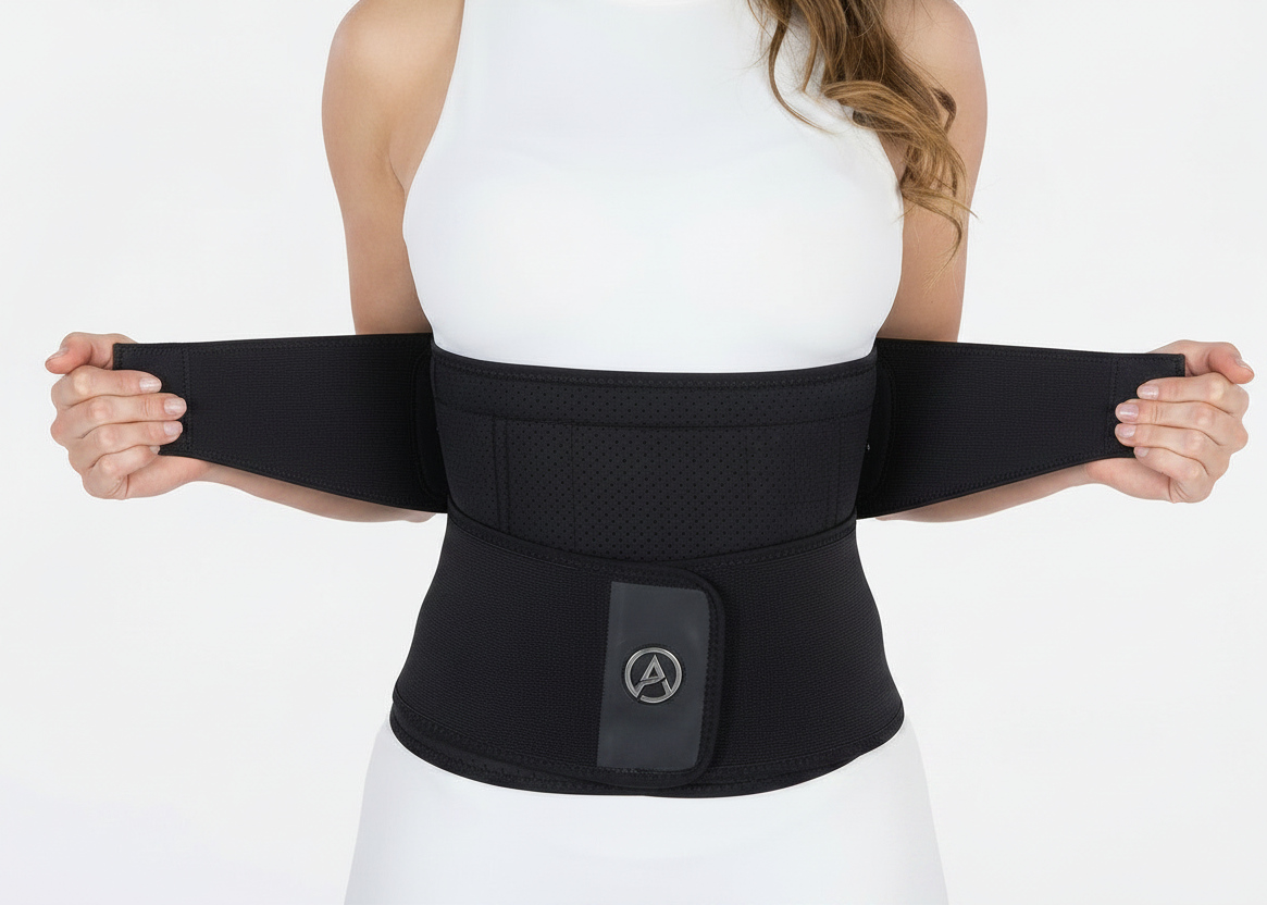 Unisex Double Elastic Waist Trainer - front view white background
