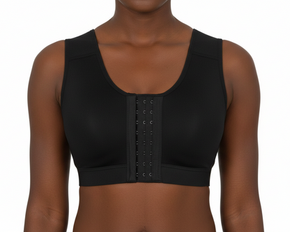 Breast Lift Compressor - front black bra