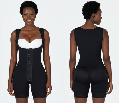 Full Body Faja Shape Wear - front and back Black model