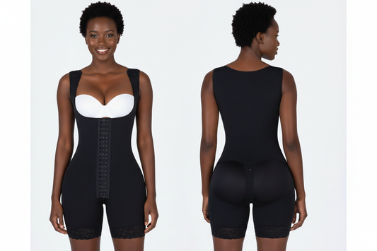 Full Body Faja Shape Wear - front and back Black model